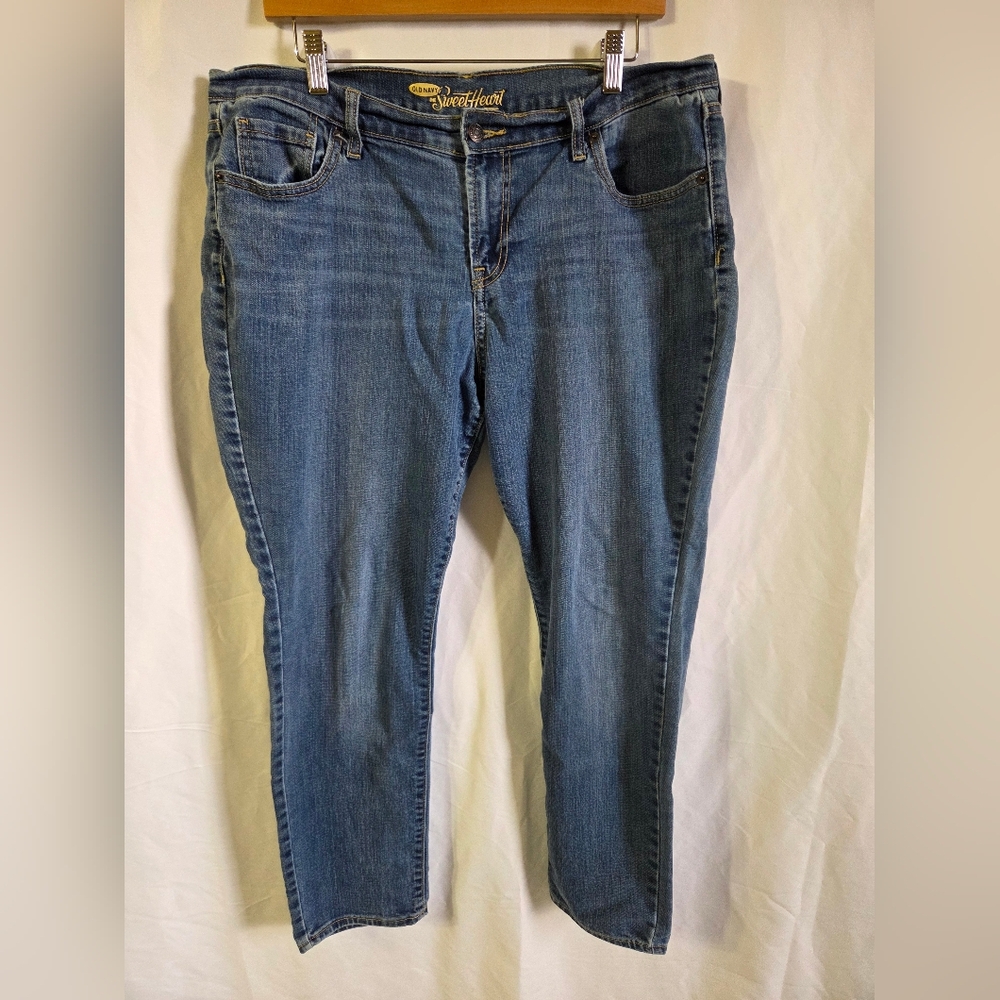 Old Navy Women's  Blue Jeans Sweatheart Size 14